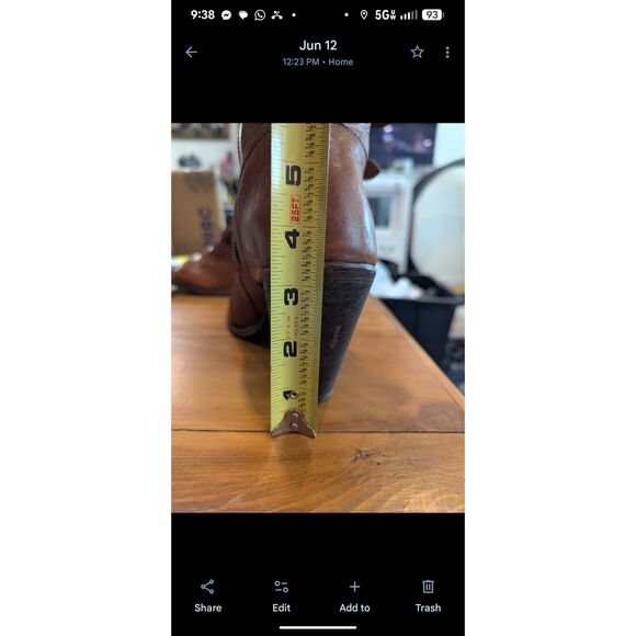 Frye Izzy Gladiator Leather Sandals Women’s 9.5 Brown Strappy Heel Boho - Picture 10 of 10